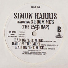 Load image into Gallery viewer, Simon Harris Featuring 3 Boom MC's : Bad On The Mike (12")