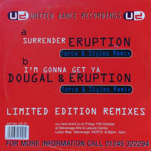 Load image into Gallery viewer, Eruption / Dougal &amp; Eruption : Force &amp; Styles LTD Edition 10" Remixes (10", Ltd)