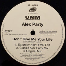 Load image into Gallery viewer, Alex Party : Don't Give Me Your Life (12", Single)