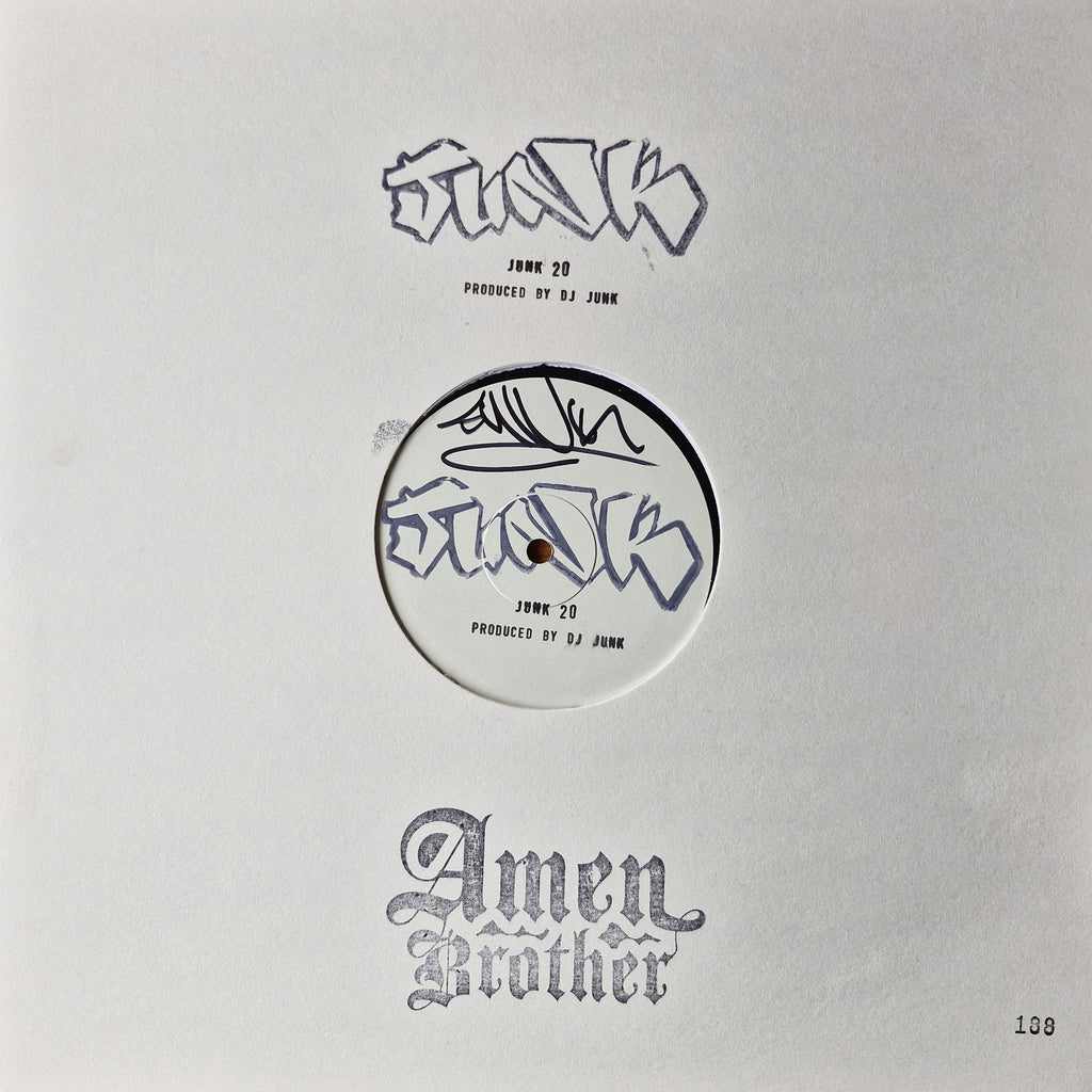 Junk - Junk 20 EP - Amen Brother - 12" Vinyl - Vinyl Fanatiks - Hand Stamped White Label – AB-VFS027
