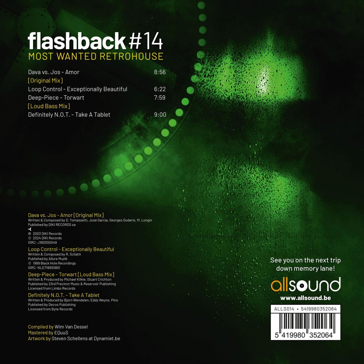 Davos vs. Jos, Loop Control - ALLSOUND - Memoriez Flashback #14 - Most Wanted Retrohouse - ALLS014 - 12" Vinyl - Trance - Dutch Import