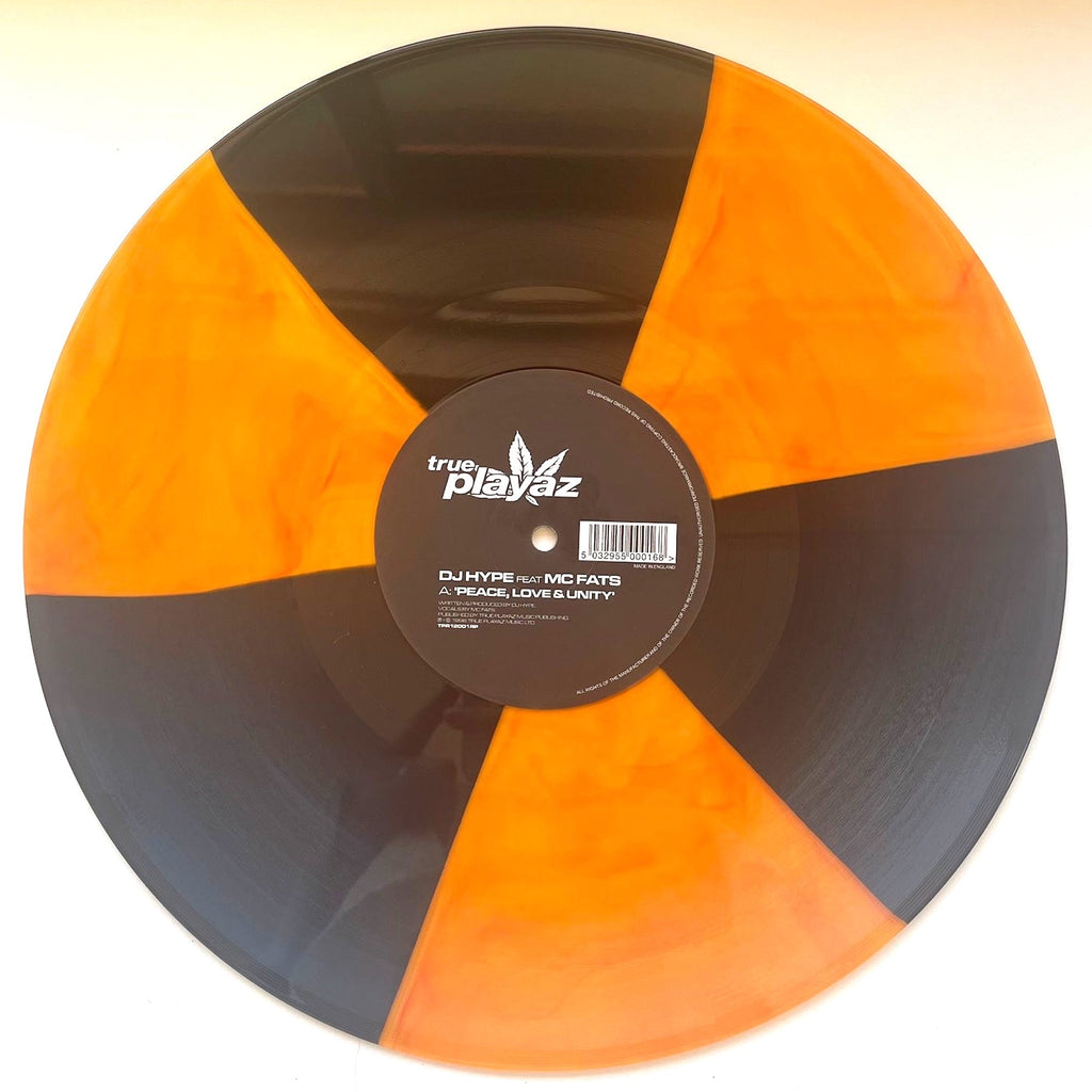 DJ Hype Feat MC Fats - Peace, Love & Unity (Colour Vinyl Version) -  True Playaz Records - TPR12001RPSE - 12" Black and Yellow Vinyl Version