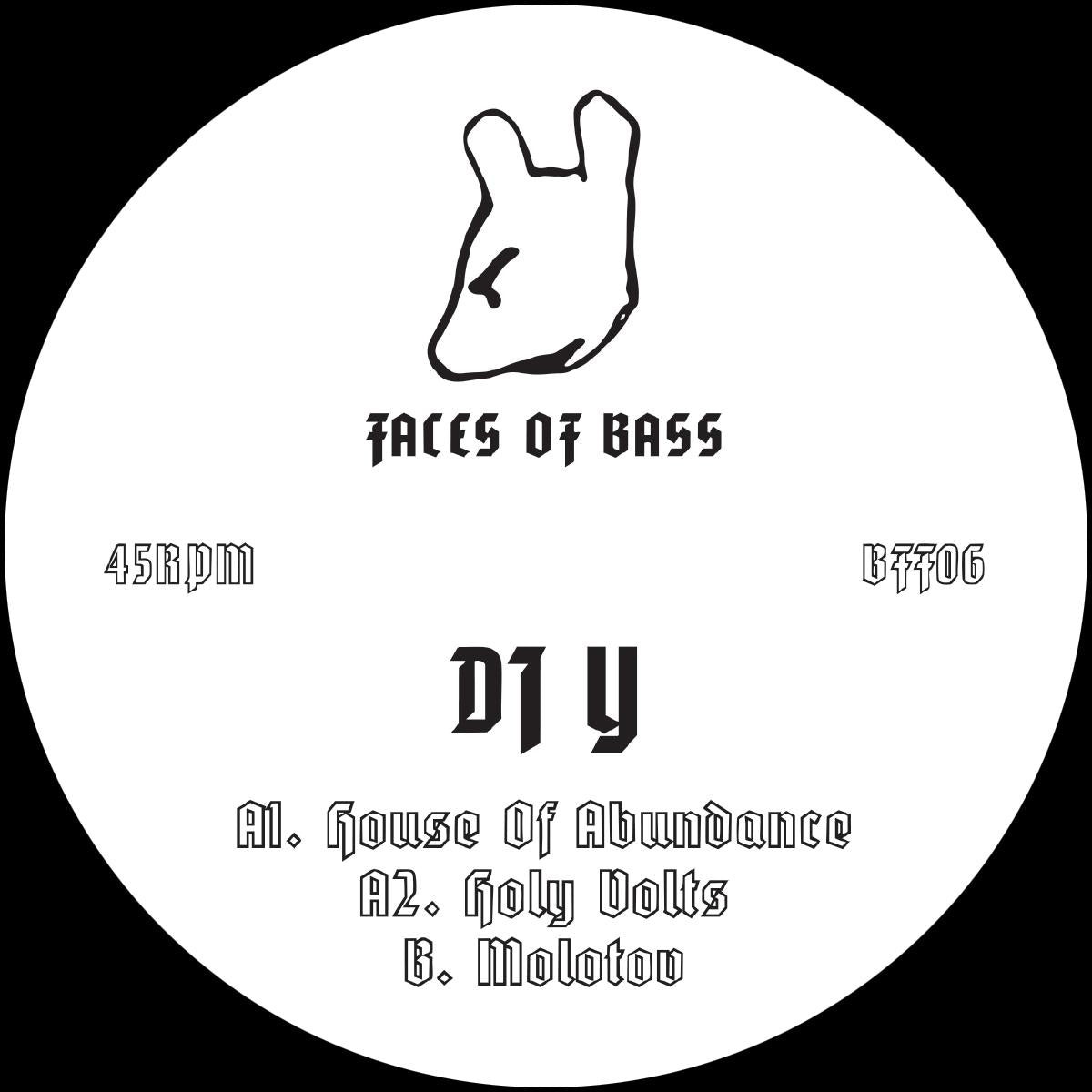 DJ Y - Faces Of Bass 06 - Faces Of Bass - BFF06 - 12" Vinyl - Hardcore - Dutch Import