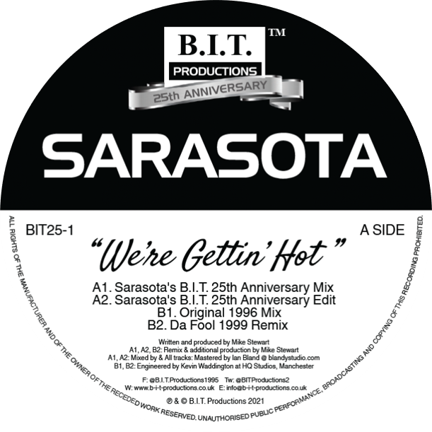 Sarasota - We’re Gettin’ Hot - 25th Anniversary Mixes - B.I.T Productions - 12