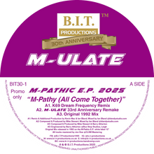 Load image into Gallery viewer, M-ULATE - M-Pathic E.P. 2025 - B.I.T Productions - 12&quot; Gold Vinyl - K69 &amp; Dream Frequency / Stu Chapman -  BIT30-1 
