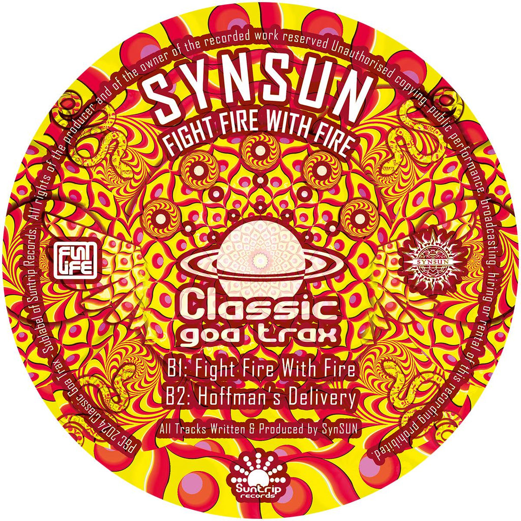 Synsun - Fight Fire With Fire - Classic Goa Trax - CGTEPV03 - 12" Vinyl - Goa / Psytrance - Belgian Import