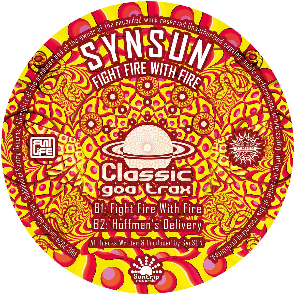 Synsun - Fight Fire With Fire - Classic Goa Trax - CGTEPV03 - 12" Vinyl - Goa / Psytrance - Belgian Import