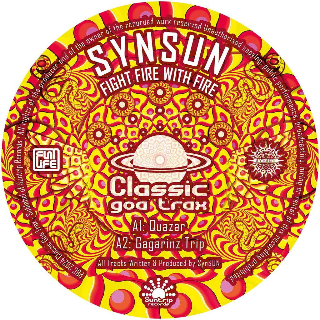 Synsun - Fight Fire With Fire - Classic Goa Trax - CGTEPV03 - 12" Vinyl - Goa / Psytrance - Belgian Import