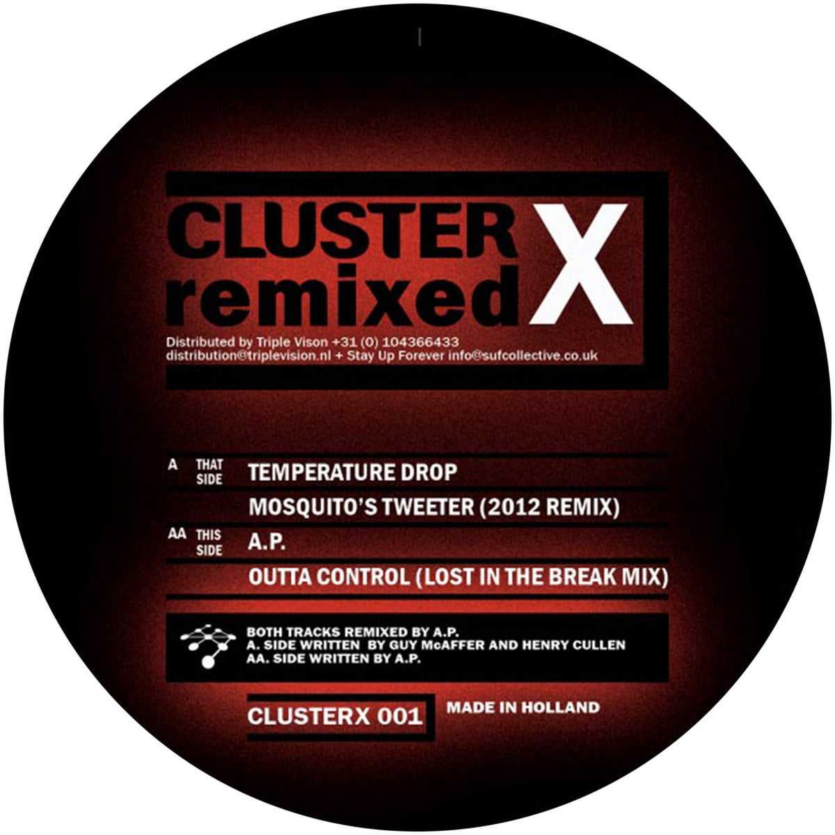 Temperature Trap / A.P. - Cluster X Remixed - CLUSTERX001 back