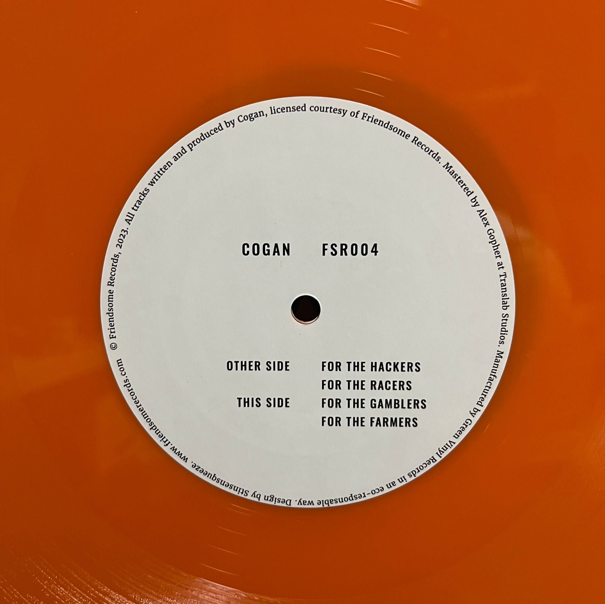 Cogan - Power Source EP - Friendsome Records – FSR004 - 12" Vinyl