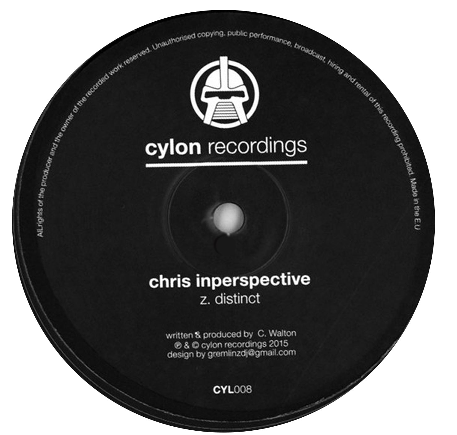 Chris Inperspective – Hard Lip Kiss - Cylon Recordings – CYL008 - 12" Vinyl