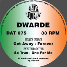 Load image into Gallery viewer, Dwarde - Deep Jungle - So True EP - DAT075 - 12&quot; Black Vinyl