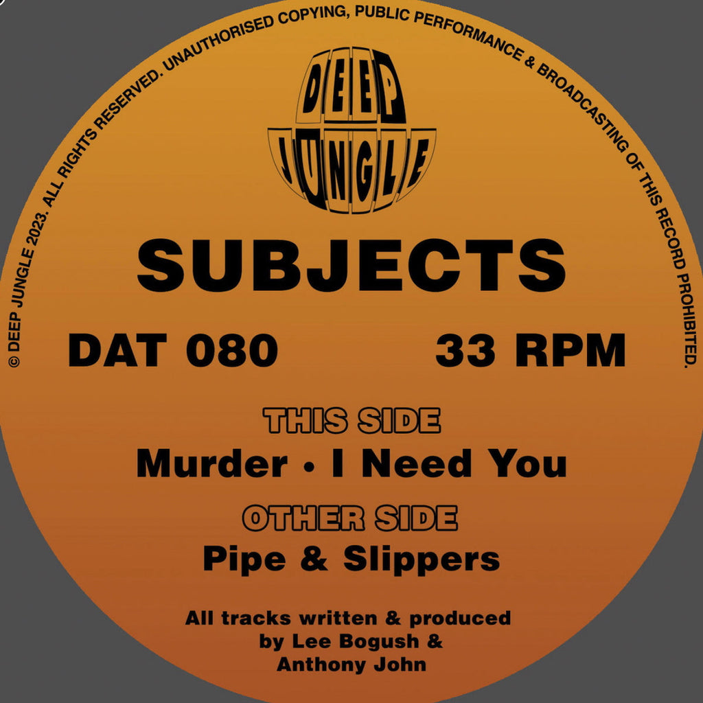 Subjects - Deep Jungle - Pipe & Slippers EP - DAT080SE - 12" Black & Brown Special Vinyl