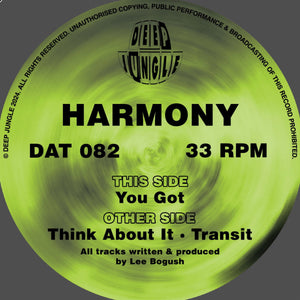 Harmony - Deep Jungle - You Got EP - DAT082 - 12" Vinyl