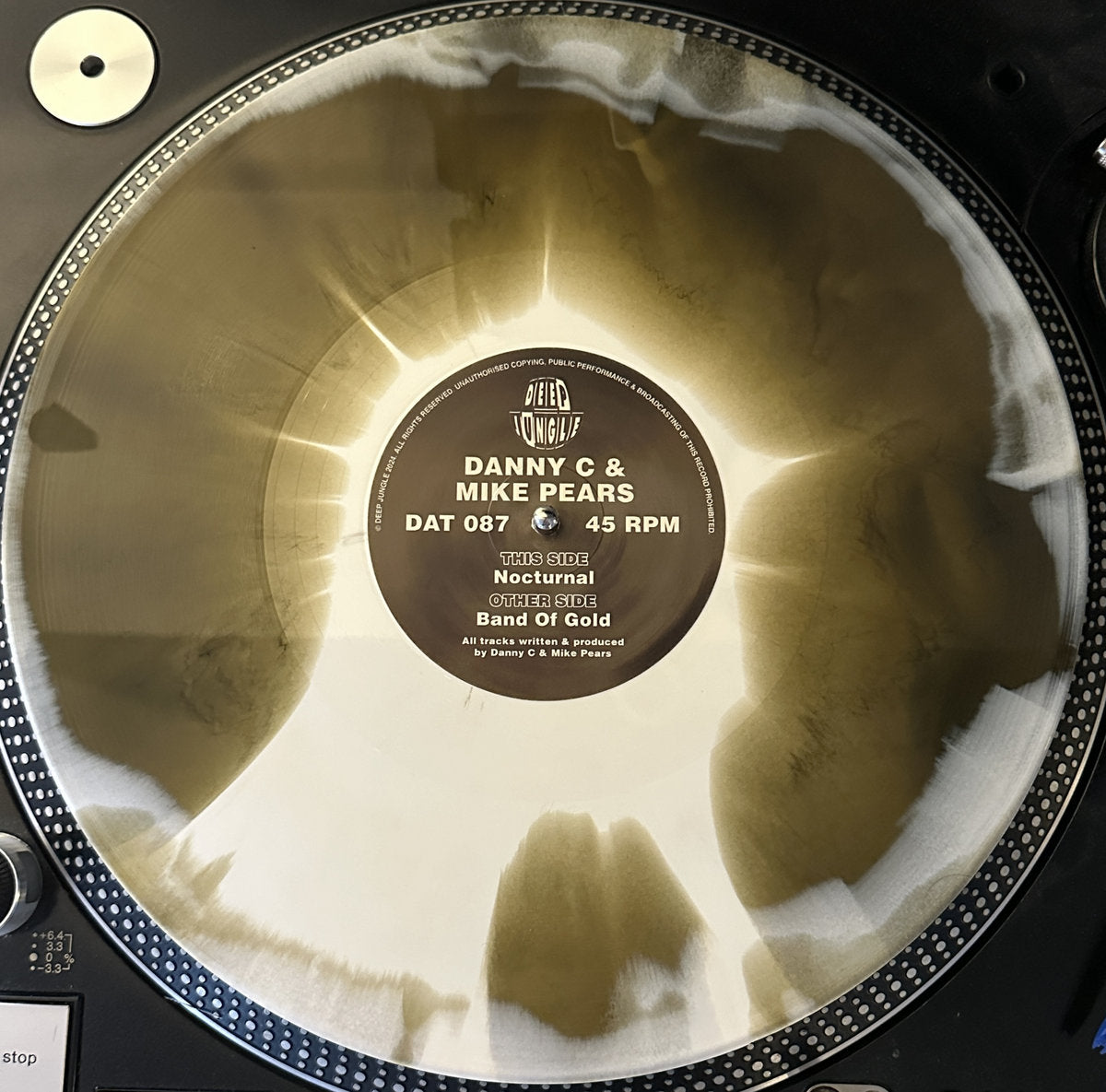 Danny C & Mike Pears - Band of Gold EP - DAT087-SE-MIX white and gold mixed vinyl, Nocturnal / Band Of Gold label
