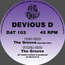 Load image into Gallery viewer, Devious D - The Groove EP - Deep Jungle Records - DAT103 -  12" Black Vinyl