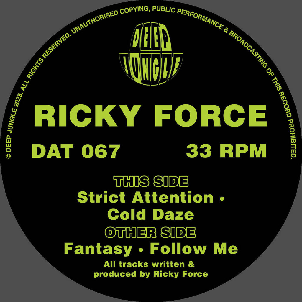 Ricky Force - Fantasy EP - Deep Jungle - DAT067SE - 12" Green and Black Special Vinyl