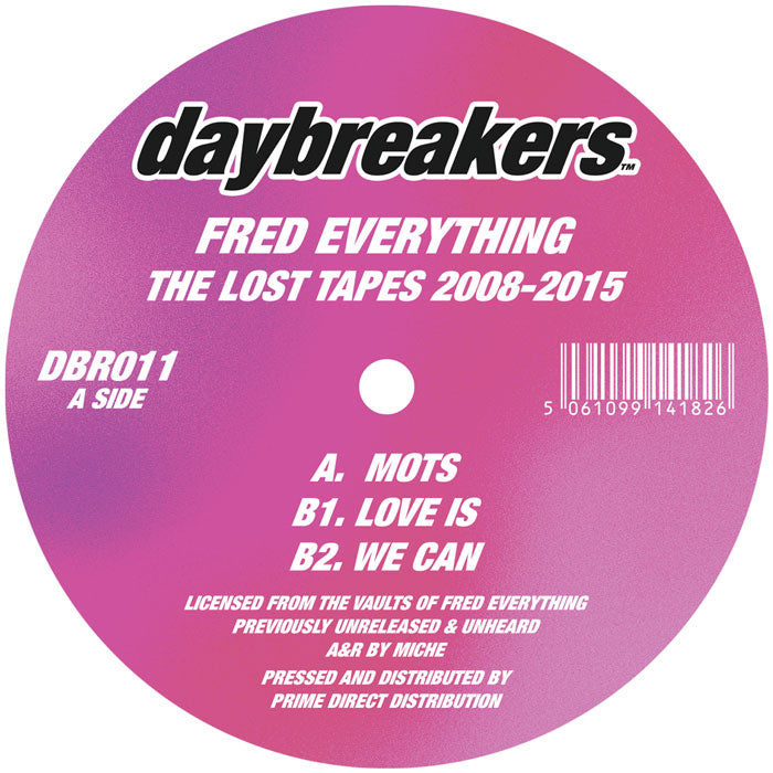 Fred Everything - The Lost Tapes 2008-2015 - DBR011 label A