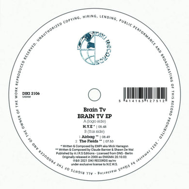BRAIN TV - BRAIN TV EP -Diki - Belgium Import - 12