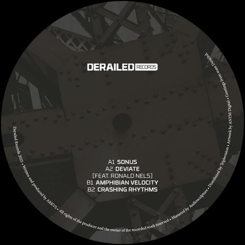 ARKVS - Derailed: Amphibian Velocity EP [black clouds vinyl] - Planet Rhythm - DRLDV001 - 12" Vinyl - Techno - Dutch Import