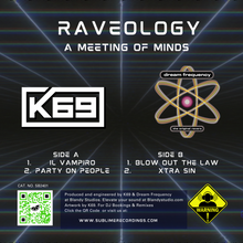 Load image into Gallery viewer, Raveology A Meeting Of Minds -  K69 &amp; Dream Frequency  - Sublime Recordings - 12&quot; Blue Marbled vinyl - SB2401