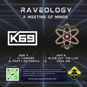 Raveology A Meeting Of Minds -  K69 & Dream Frequency  - Sublime Recordings - 12" Blue Marbled vinyl - SB2401