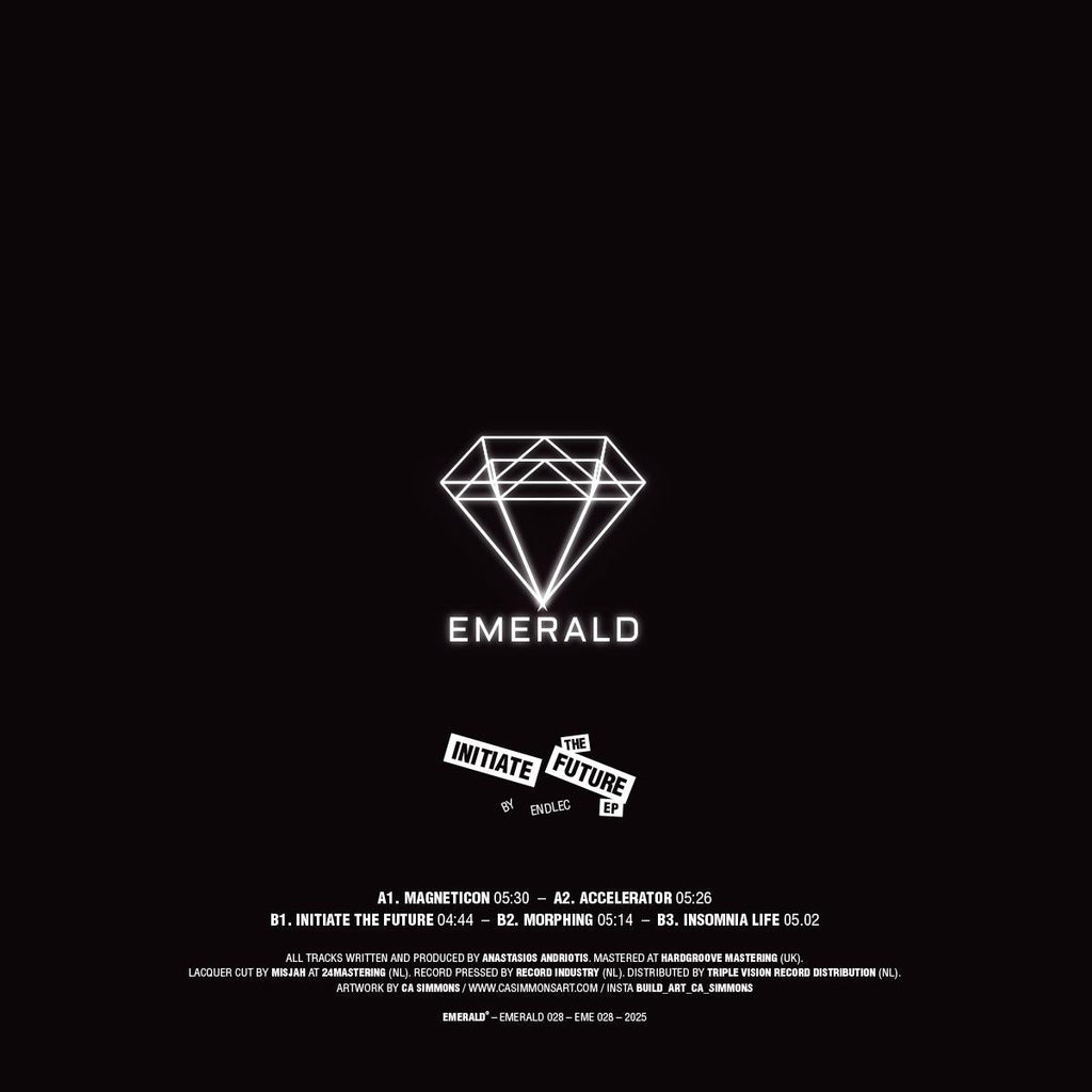 Endlec - Initiate The Future EP [printed sleeve] - Emerald - EMERALD028 - 12" Vinyl - Techno - Dutch Import