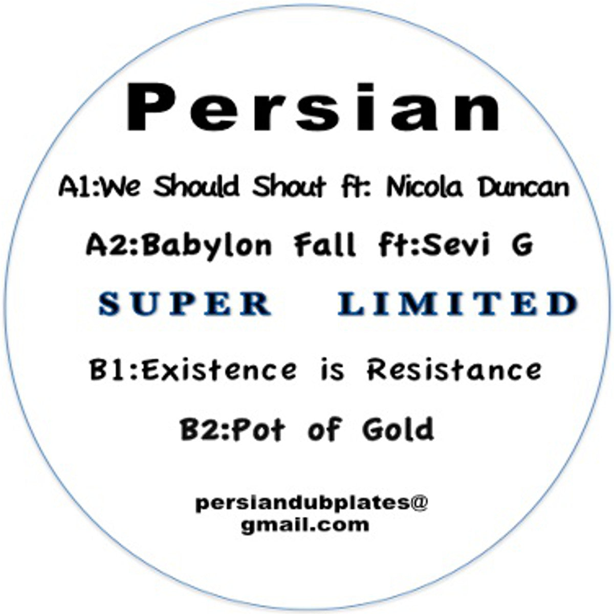 Persian - We Should Shout EP - Existence Is Resistance - ER006 - 12" Vinyl - House / Breakbeat / Disco