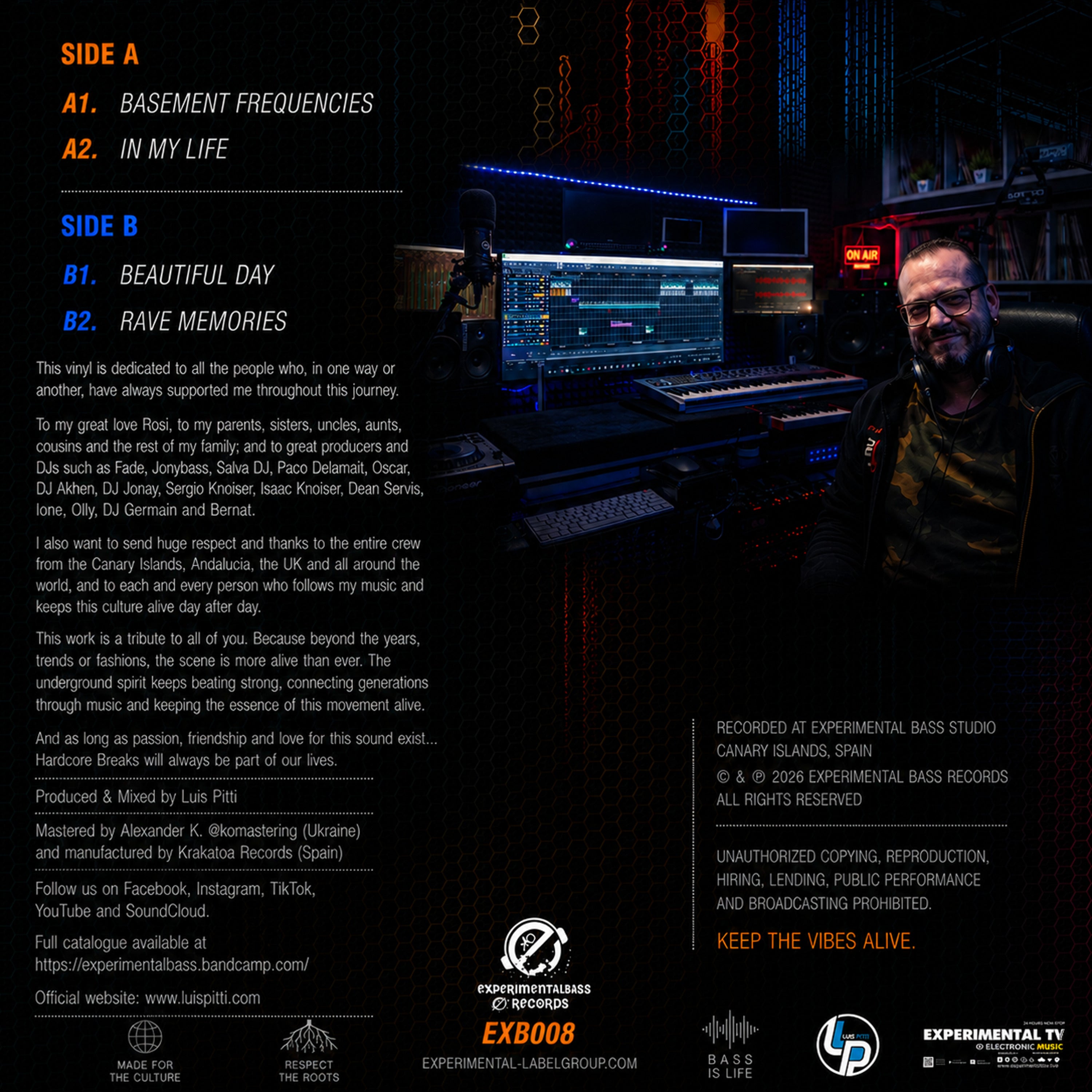 Luis Pitti - Rooted in The Basement Frequencies - EXB008 back
