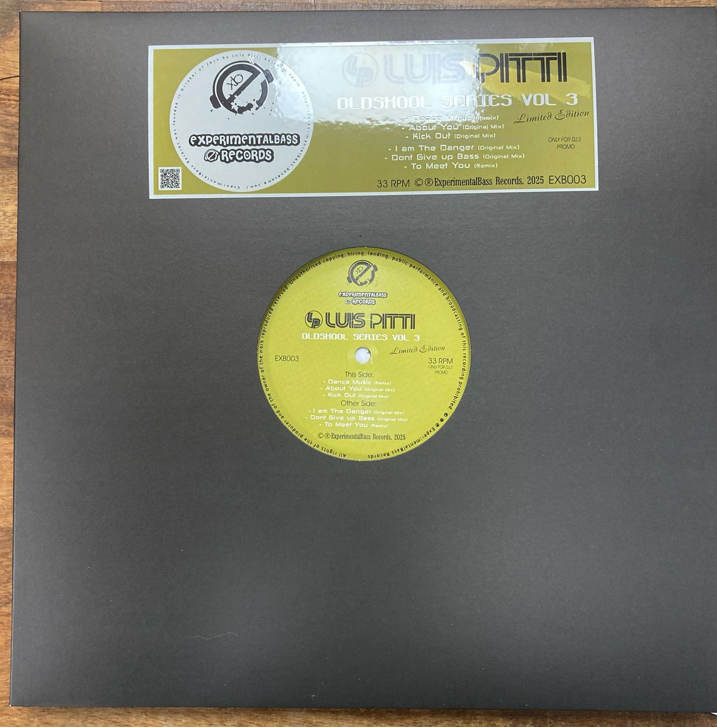 Defstar Records Luis Pitti - Old School Series Vol.3 - ExperimentalBass Records - EXB0 ...