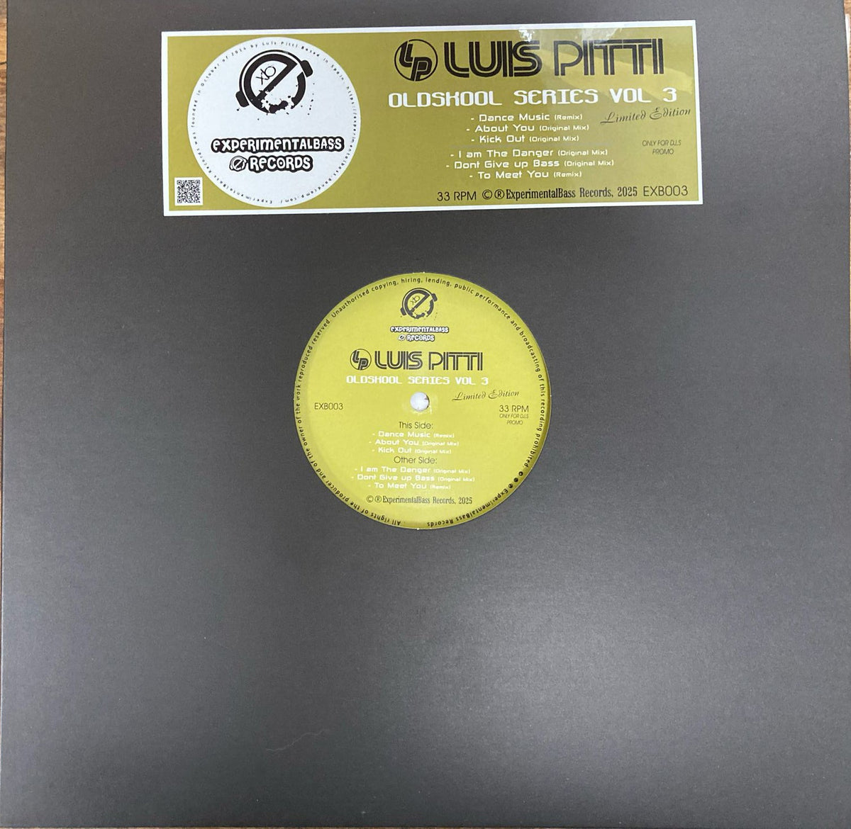 Luis Pitti - Old School Series Vol.3 - ExperimentalBass Records - EXB0 ...