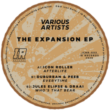 Load image into Gallery viewer, The Expansion EP - label artwork with full tracklist