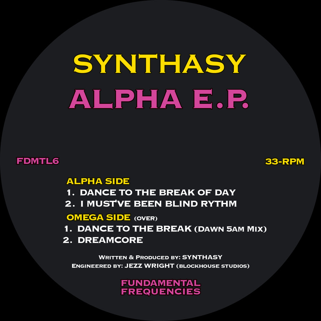 Synthasy - Alpha EP  - Fundamental Frequencies -  FDMTL6 -1993 REPRESS - 12