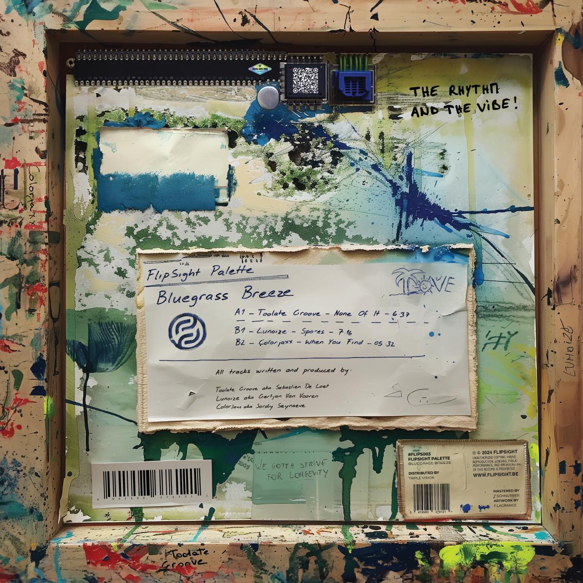 Toolate Groove, Lunoize - Flipsight - Flipsight Palette - Bluegrass Breeze - FLIPS003 - 12" Vinyl - House - Belgian Import