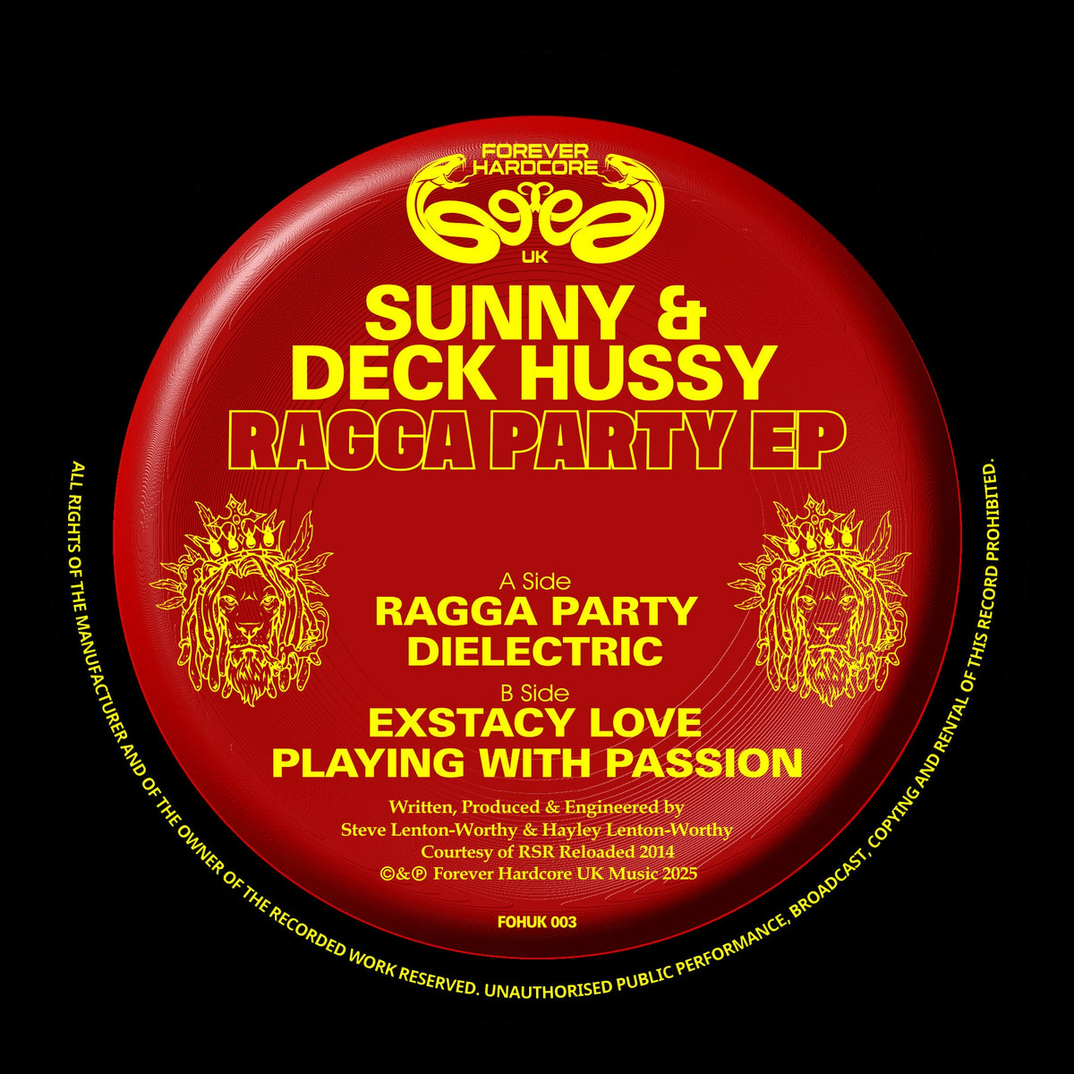 Sunny & Deck Hussy - Ragga Party EP - Forever Hardcore Records - FOHUK ...