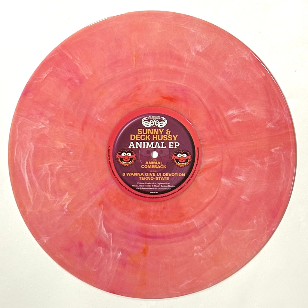 Sunny & Deck Hussy - Animal EP - Forever Hardcore Records - FOHUK05 - Hardcore - 12" Pink Vinyl