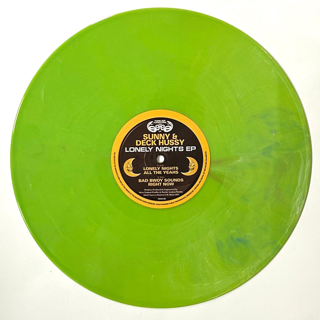 Sunny & Deck Hussy - Lonely Nights EP - Forever Hardcore Records - FOHUK06 - Hardcore - 12" Green Marble Vinyl