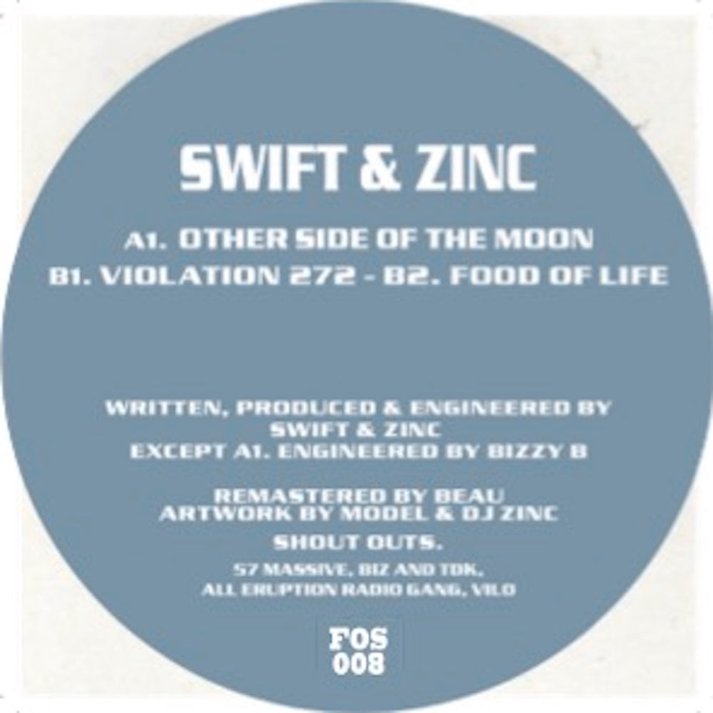 Swift & Zinc - Other Side Of The Moon EP - Not On A Label - FOS008 - 12" Vinyl