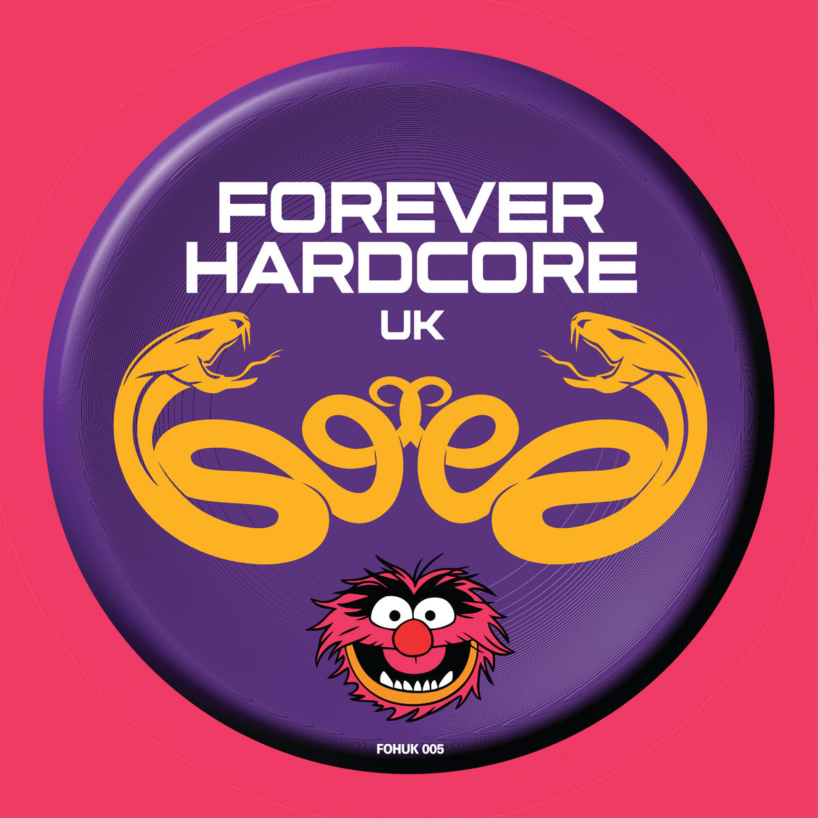 Sunny & Deck Hussy - Animal EP - Forever Hardcore Records - FOHUK05 - Hardcore - 12" Pink Vinyl