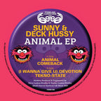 Sunny & Deck Hussy - Animal EP - Forever Hardcore Records - FOHUK05 - Hardcore - 12" Pink Vinyl