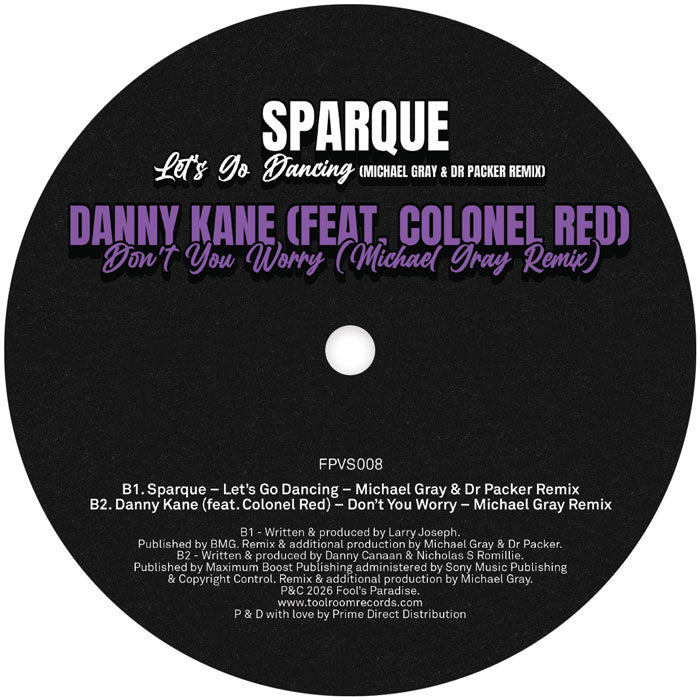 Fool's Paradise Sampler Vol. 8 - FPVS008 side B label