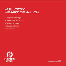 Load image into Gallery viewer, Kiljoy - Heart Of A Lion EP - Function Records - FUNC55 - 12&quot; Vinyl