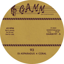 Load image into Gallery viewer, DJ ASPARAGUS X CORAL - GAMM ENTERPRISES - 500/93 -  GAMM197  - 12&quot; Vinyl