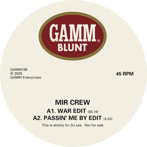 MIR CREW - MIR CREW EP - G.A.M.M - GAMM199 - 12" Vinyl