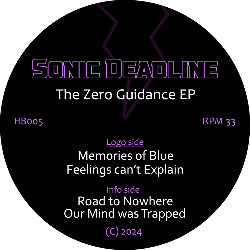 Hard Boiled -  Sonic Deadline - The Zero Guidance EP - HB005 - 12" Purple or Black Vinyl