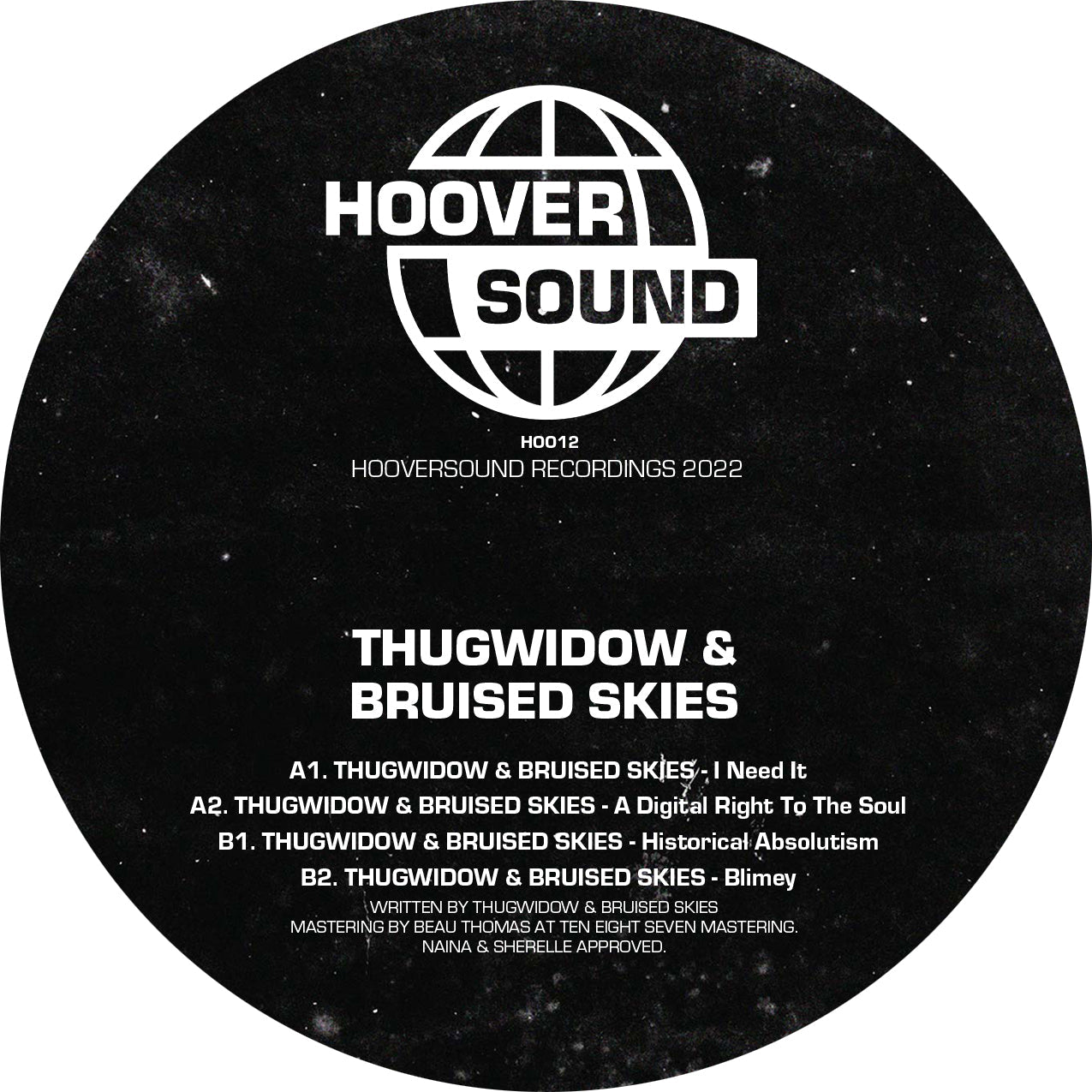 THUGWIDOW & Bruised Skies - Blimey - Hooversound Recordings  - HOO12 -12" Vinyl- Bass/Breaks/Jungle/Techno