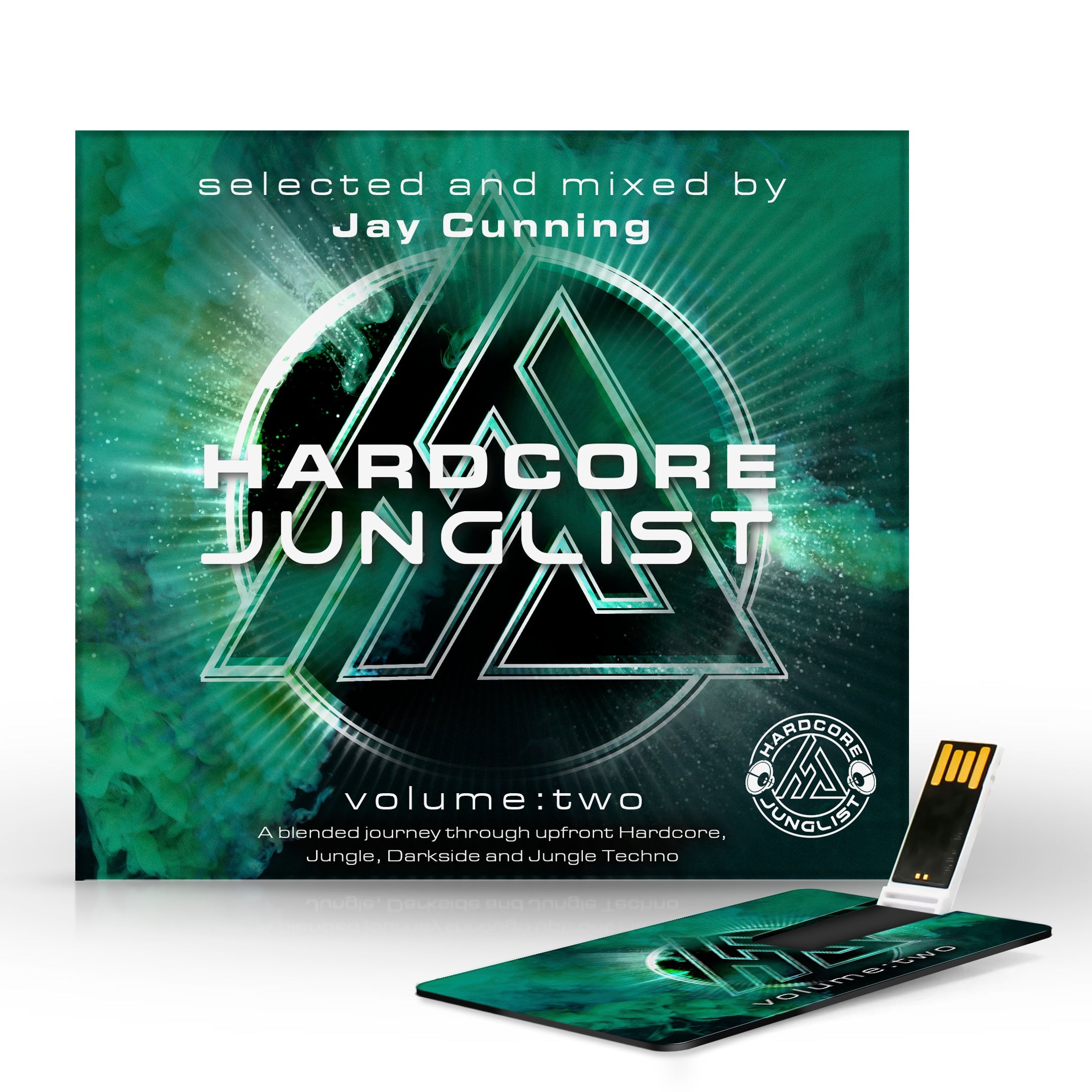 DJ Doubt, Settle Down, Robin Wylie & Others - Jay Cunning Presents: Hardcore Junglist Volume 2 - Kniteforce Records - KFZ34 - USB in CD style case, 22 Tracks Unmixed, 24 Tracks Mixed