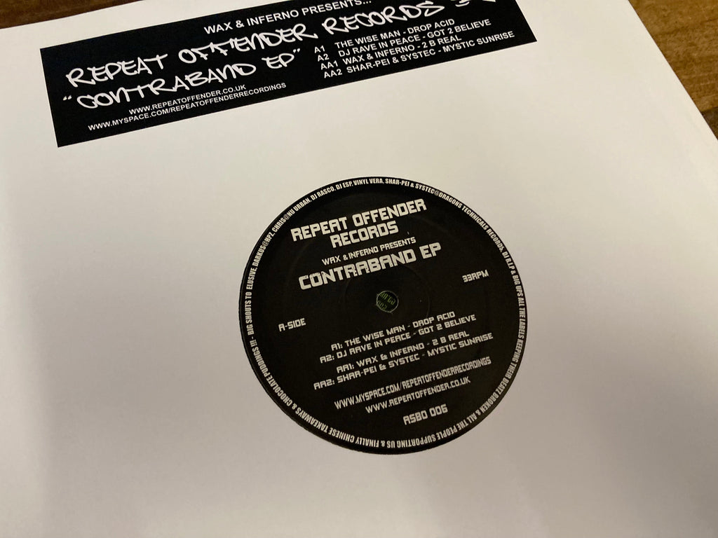 Repeat Offender Records -  Contraband E.P.  - Inferno & Wax/Wiseman/Rave In Peace - ASBO006 - 12" vinyl