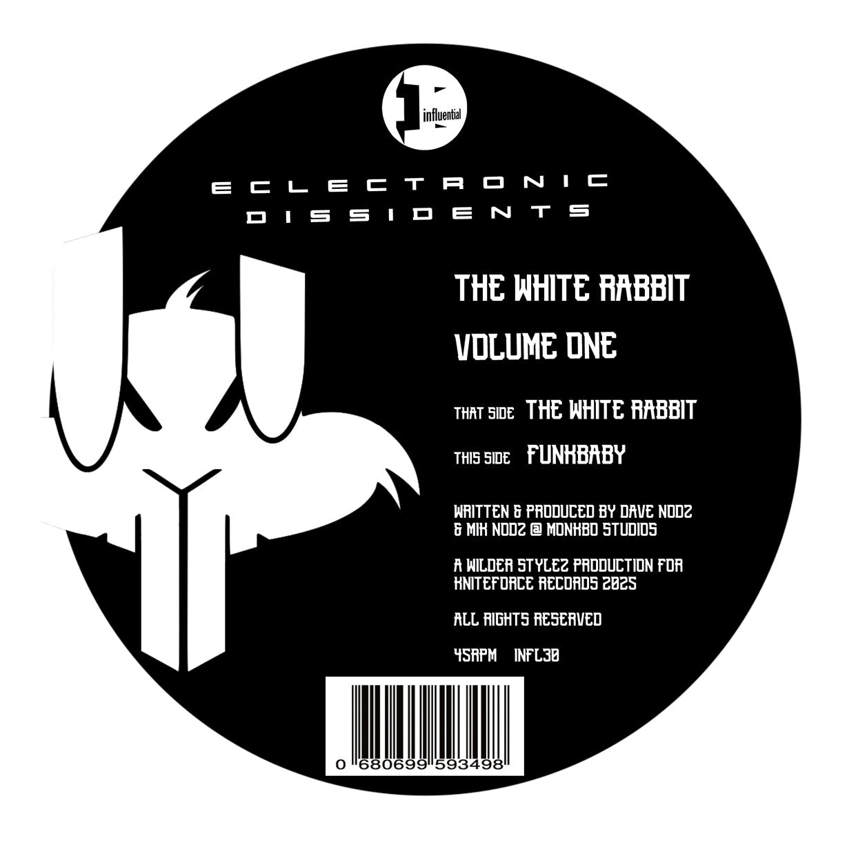 Eclectronic Dissidents - The White Rabbit Volume One - Influential Records - INFL30 - 10" Colour Vinyl