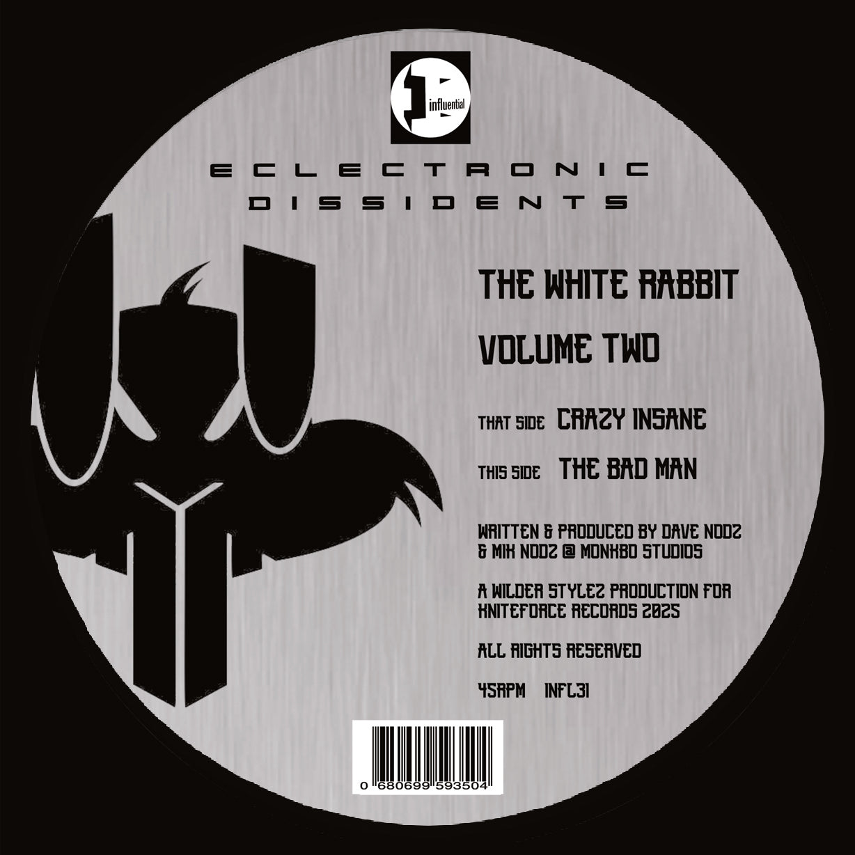 Eclectronic Dissidents - The White Rabbit Volume Two - Influential Records - INFL31 - 10" Colour Vinyl